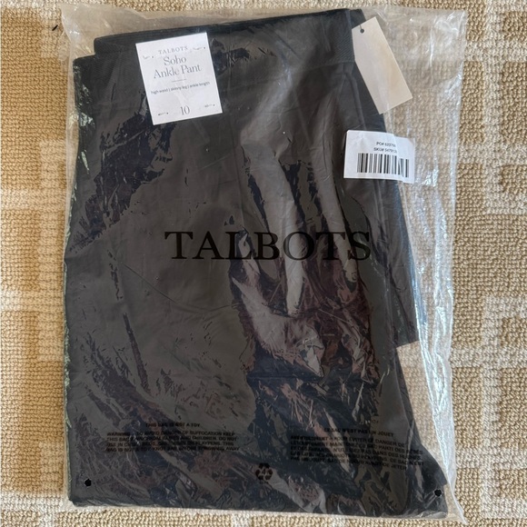NWT Talbots SoHo Black Ankle Pants High Waist Stretch Slim Leggings Travel Sz 10 - Picture 7 of 9